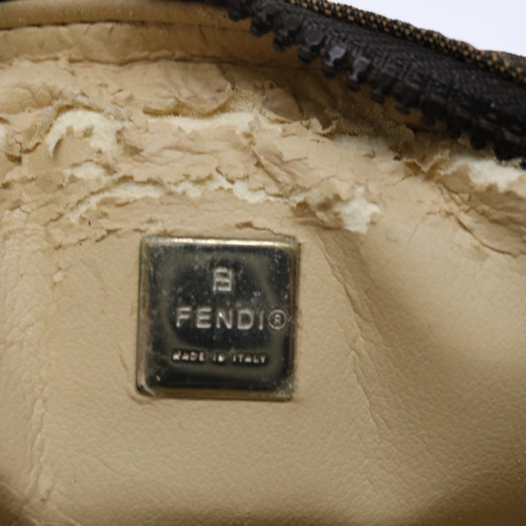 FENDI Zucca Canvas Pouch 2Set Black Beige Brownac2939