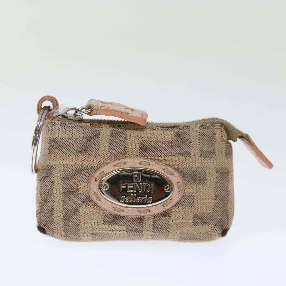 FENDI Zucca Canvas Pouch 2Set Black Beige Brownac2939