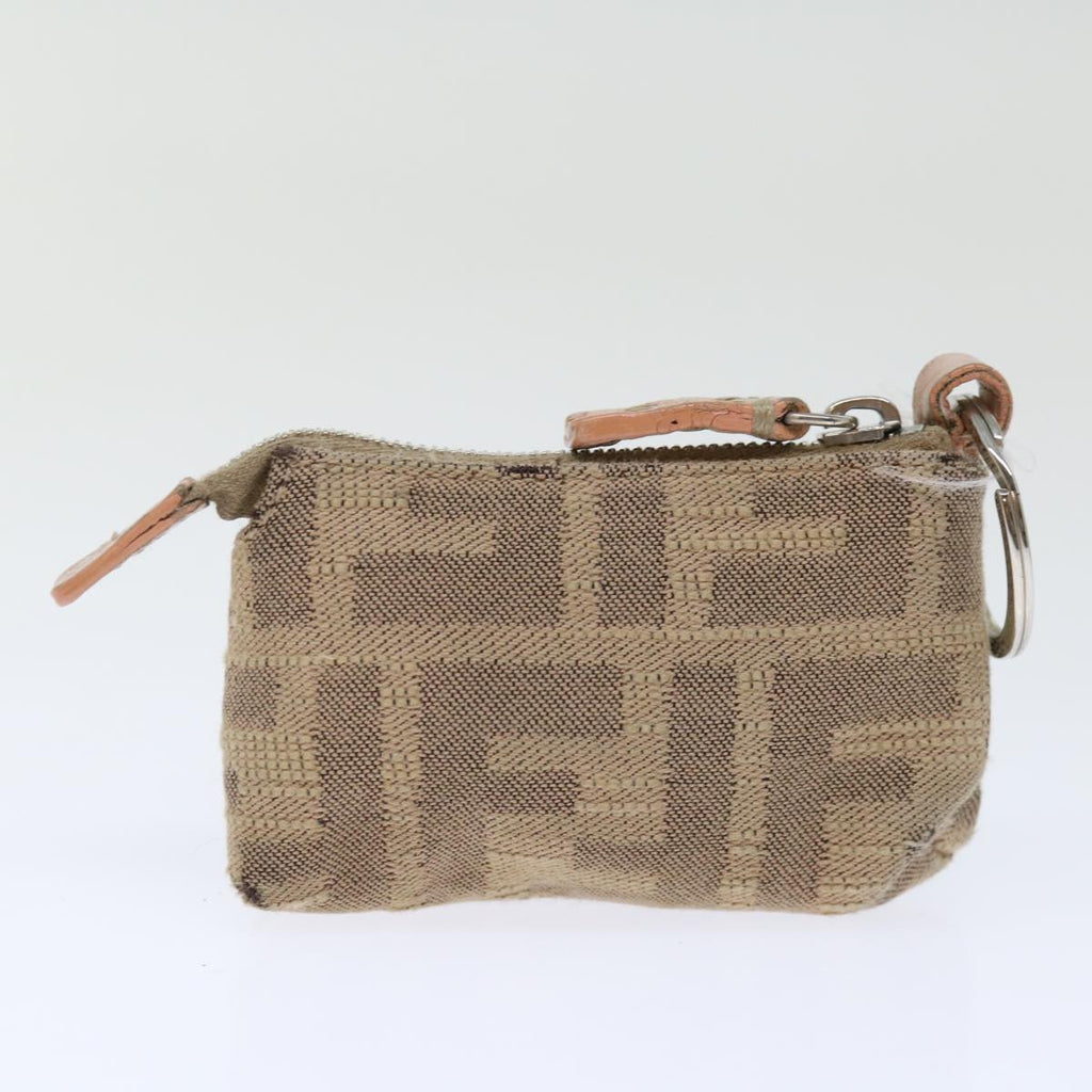 FENDI Zucca Canvas Pouch 2Set Black Beige Brownac2939