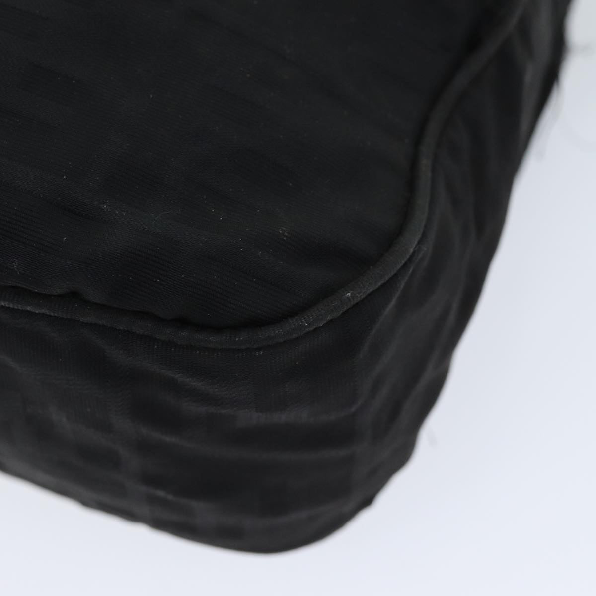 FENDI Zucca Canvas Shoulder Bag Nylon Blackac2989