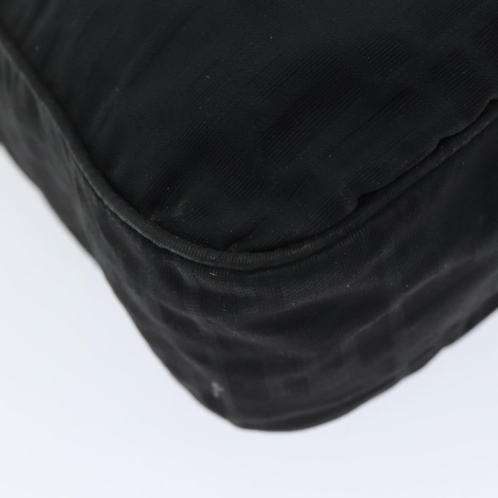 FENDI Zucca Canvas Shoulder Bag Nylon Blackac2989