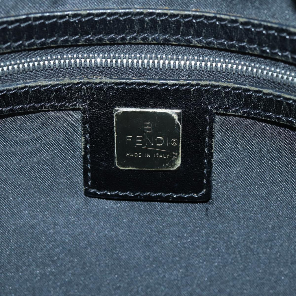 FENDI Zucca Canvas Shoulder Bag Nylon Blackac2989