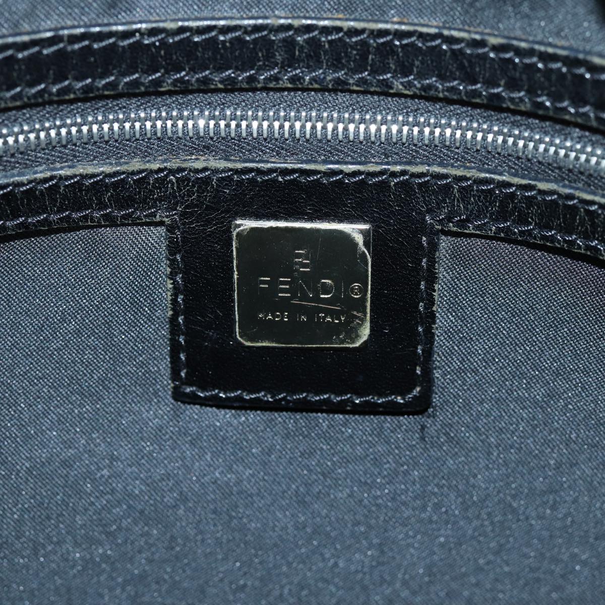 FENDI Zucca Canvas Shoulder Bag Nylon Blackac2989