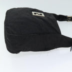 FENDI Zucca Canvas Shoulder Bag Nylon Blackac2989