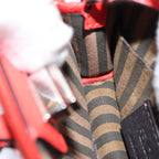 FENDI Zucca Canvas Peek A Boo Pouch Orangeac3028