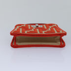 FENDI Zucca Canvas Peek A Boo Pouch Orangeac3028