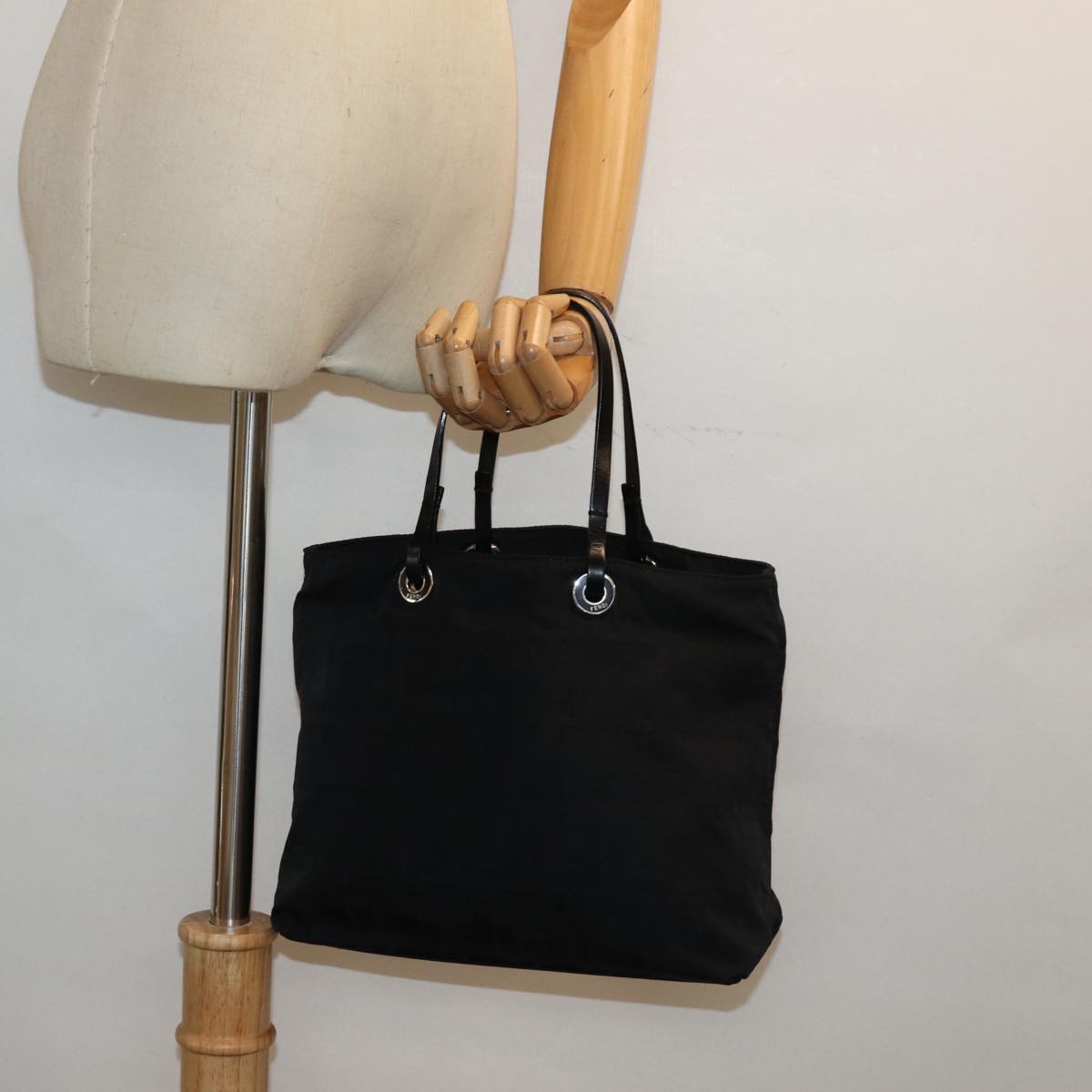 FENDI Zucca Canvas Hand Bag Blackac3041