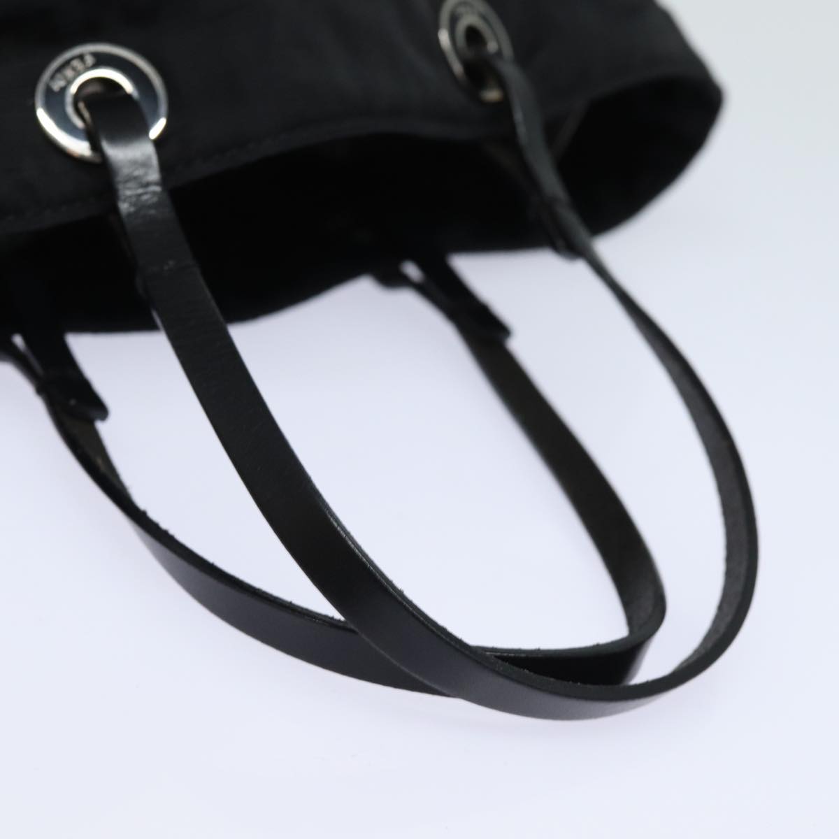 FENDI Zucca Canvas Hand Bag Blackac3041