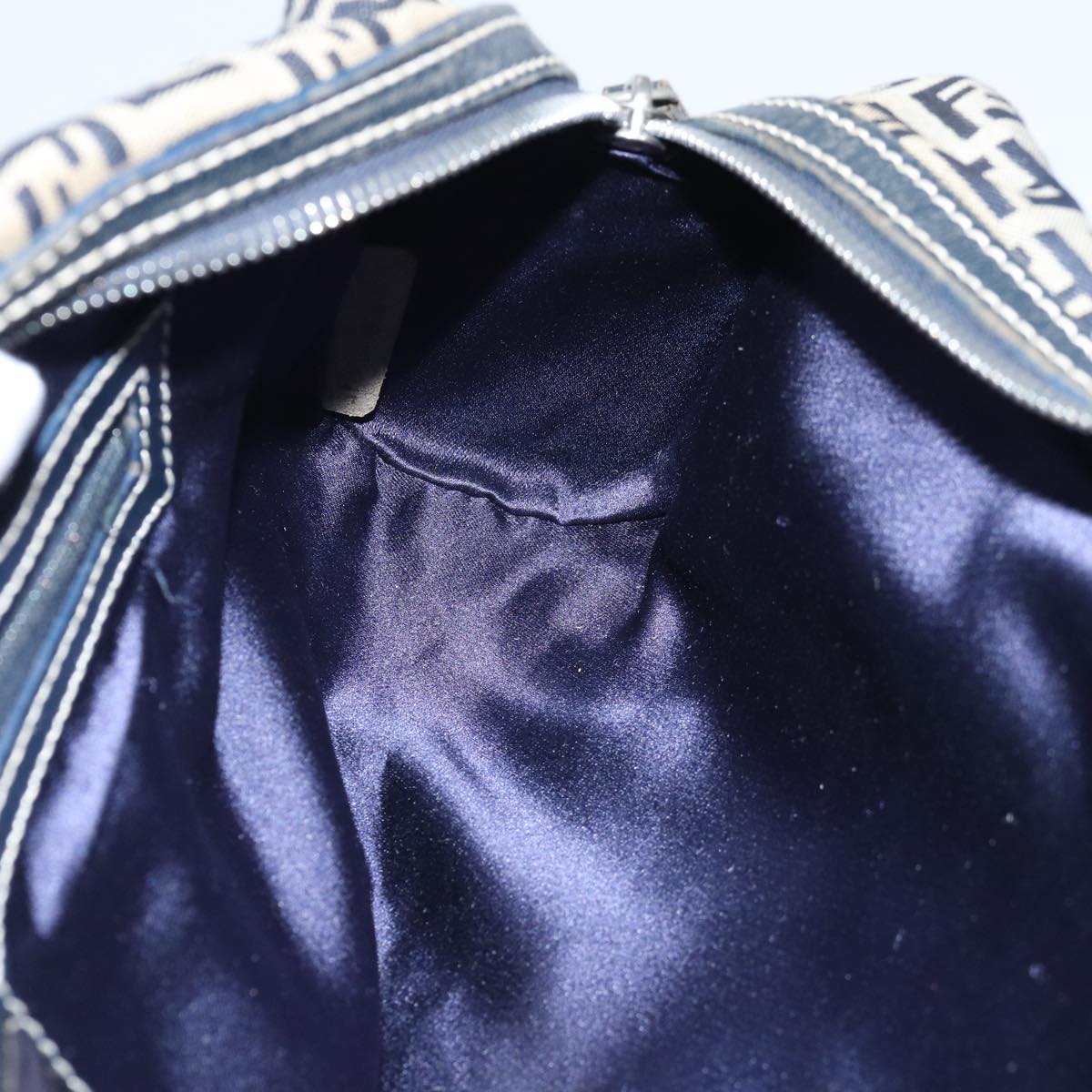 FENDI Zucchino Canvas Hand Bag Navyac3057