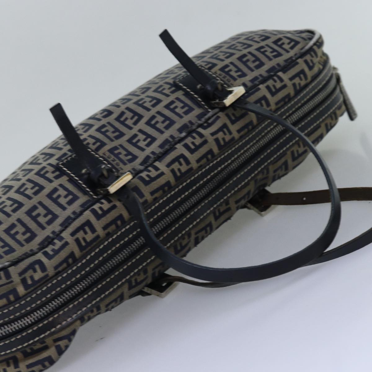 FENDI Zucchino Canvas Hand Bag Navyac3057