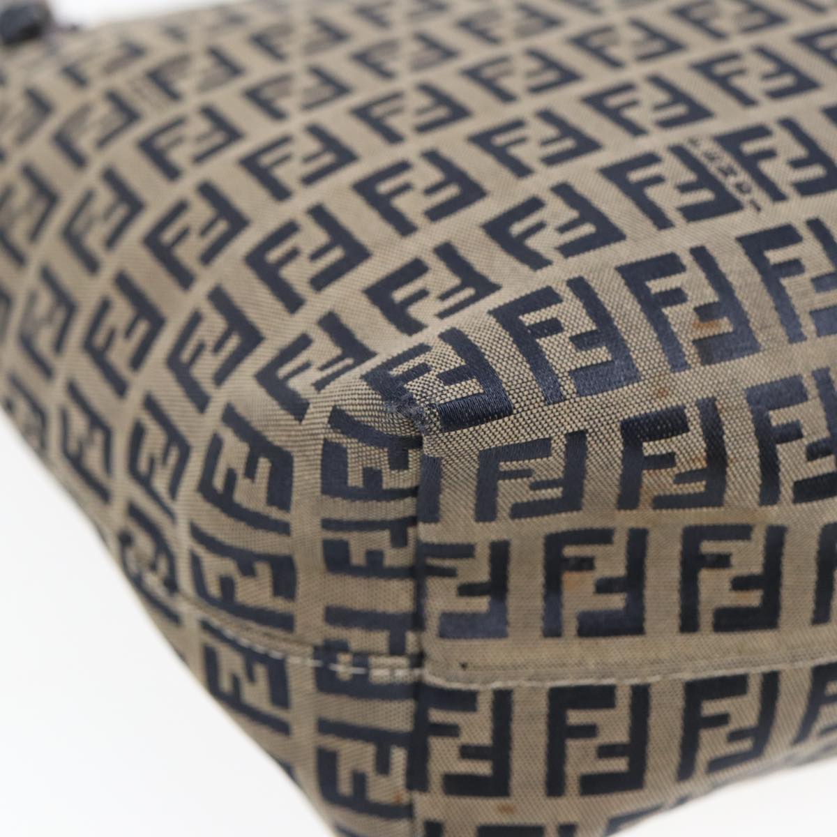 FENDI Zucchino Canvas Tote Bag Navyac3137