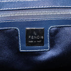 FENDI Zucchino Canvas Tote Bag Navyac3137