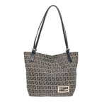 FENDI Zucchino Canvas Tote Bag Navyac3137