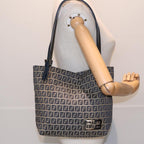 FENDI Zucchino Canvas Tote Bag Navyac3137
