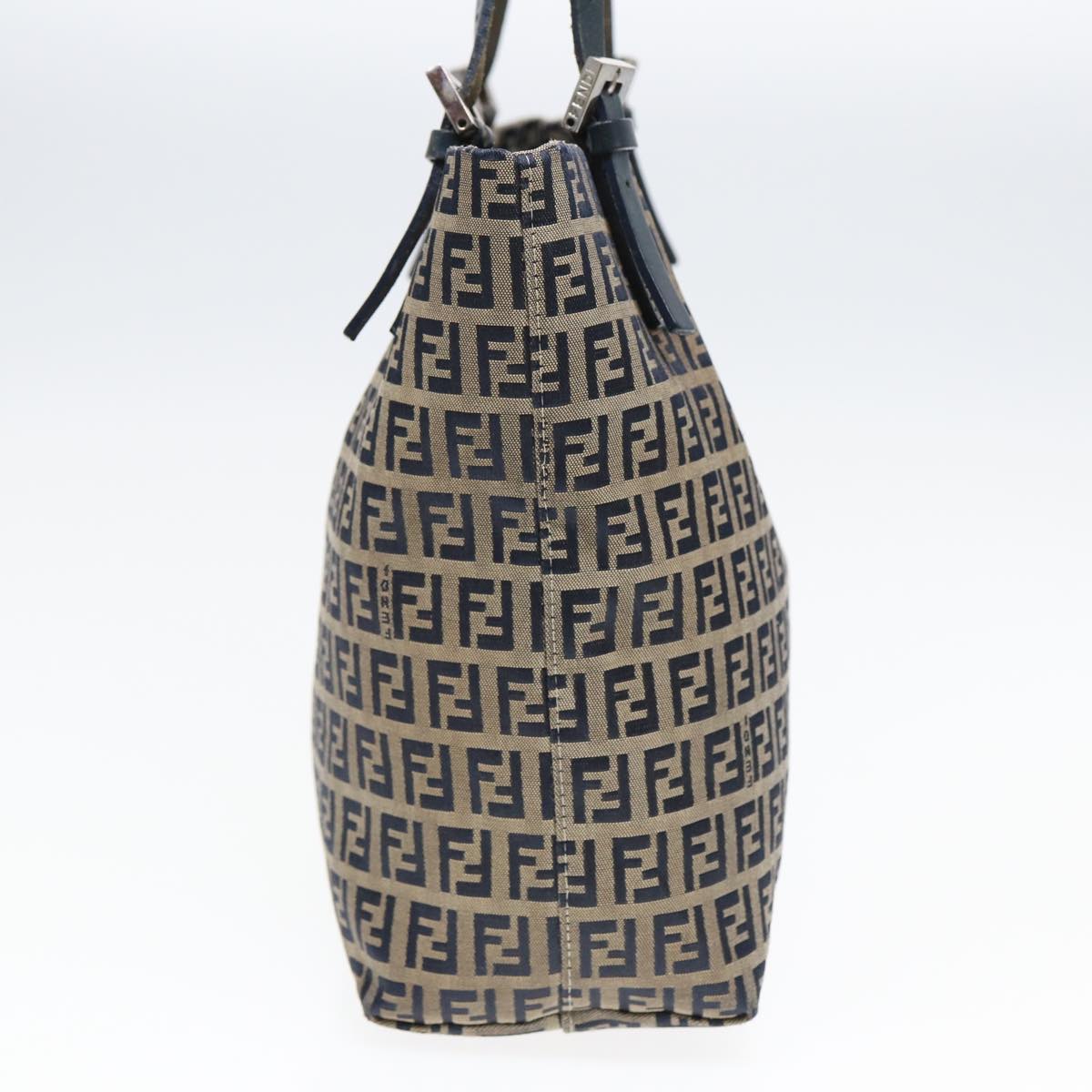 FENDI Zucchino Canvas Tote Bag Navyac3137