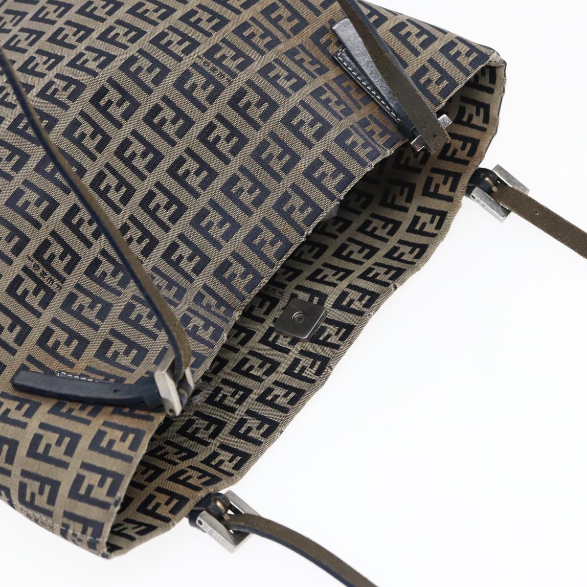 FENDI Zucchino Canvas Tote Bag Navyac3137