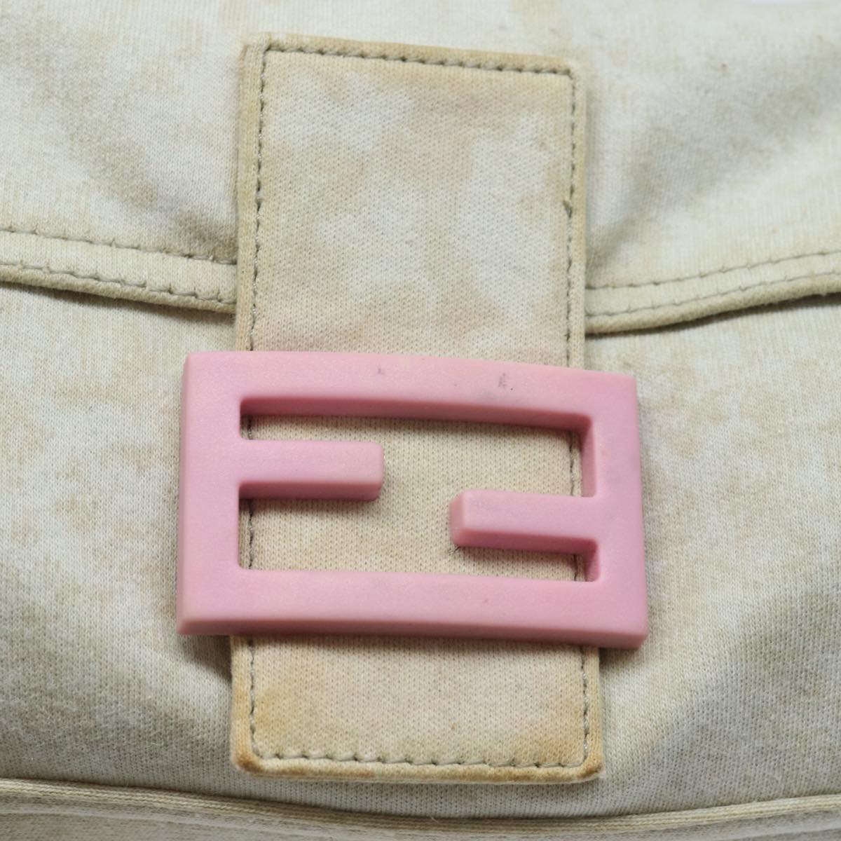 FENDI Mamma Baguette Shoulder Bag Nylon Grayac3139