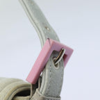 FENDI Mamma Baguette Shoulder Bag Nylon Grayac3139