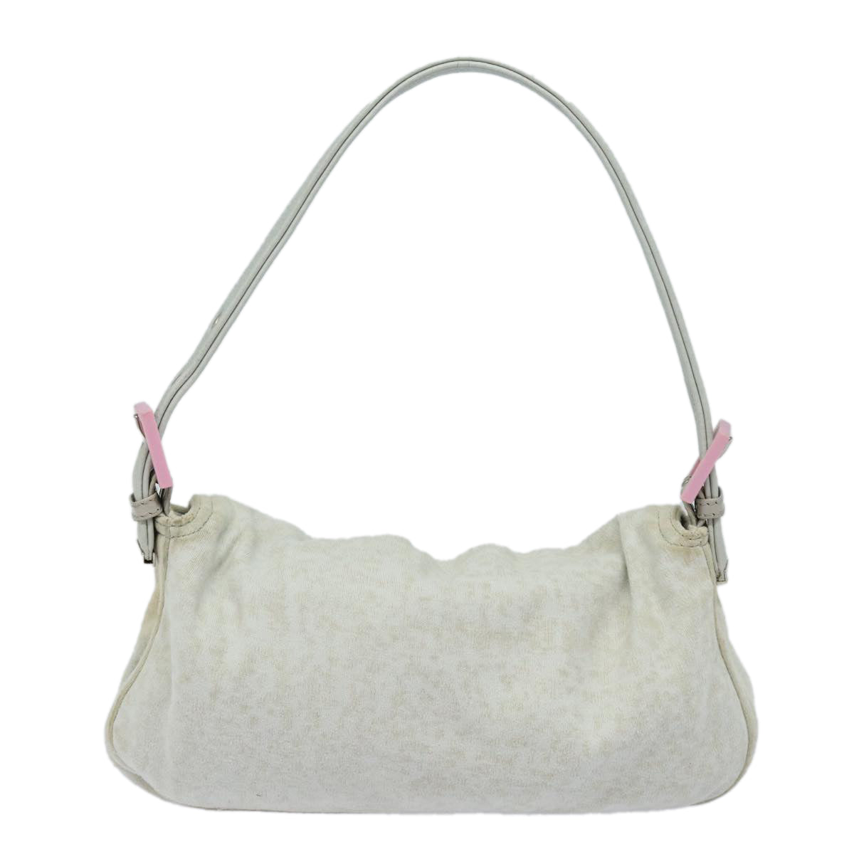 FENDI Mamma Baguette Shoulder Bag Nylon Grayac3139