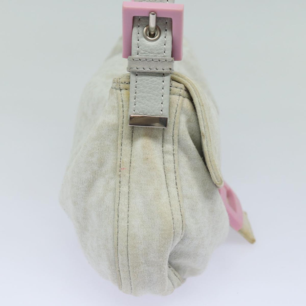 FENDI Mamma Baguette Shoulder Bag Nylon Grayac3139