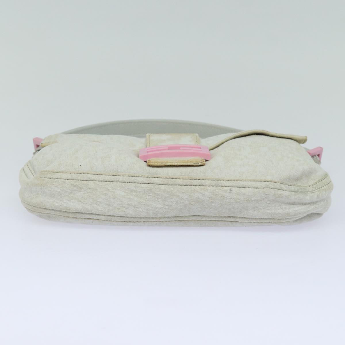 FENDI Mamma Baguette Shoulder Bag Nylon Grayac3139