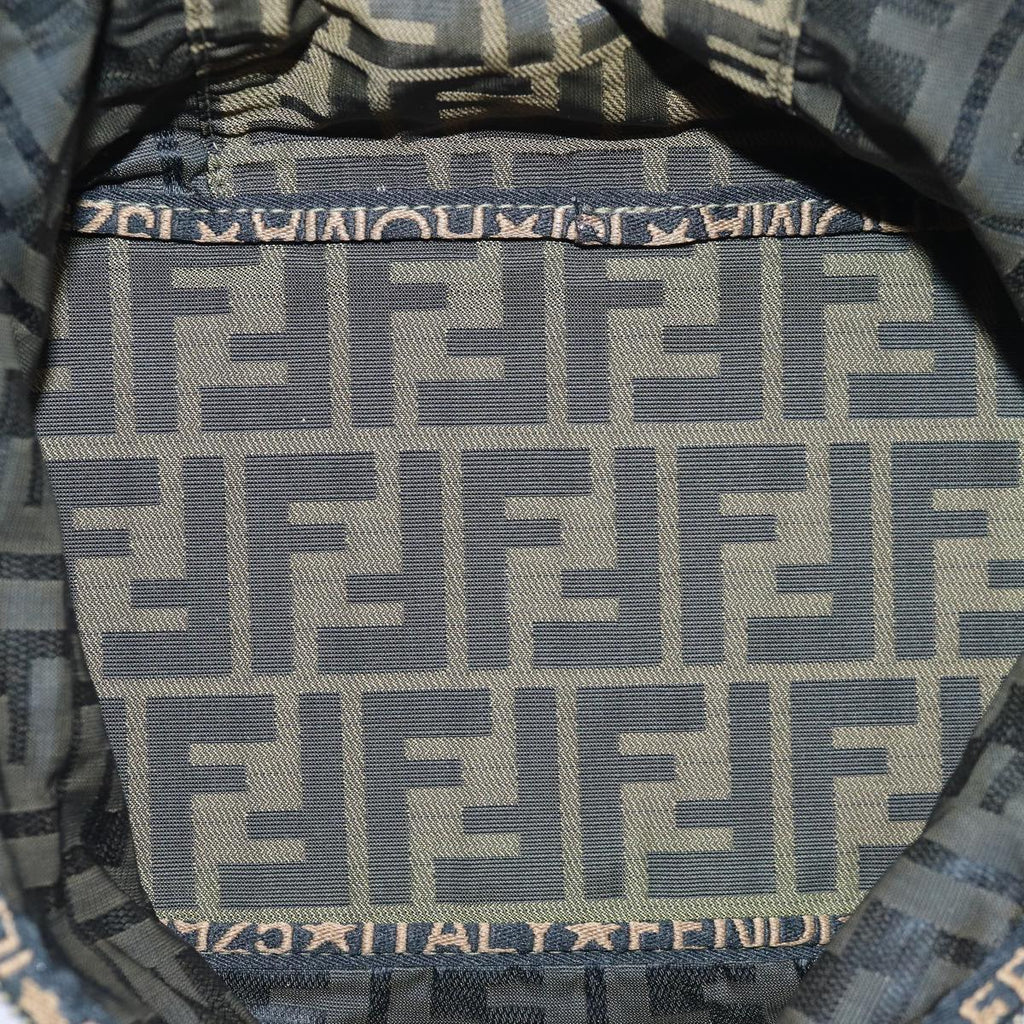 FENDI Zucca Canvas Vanity Pouch Brown Black goldac3179