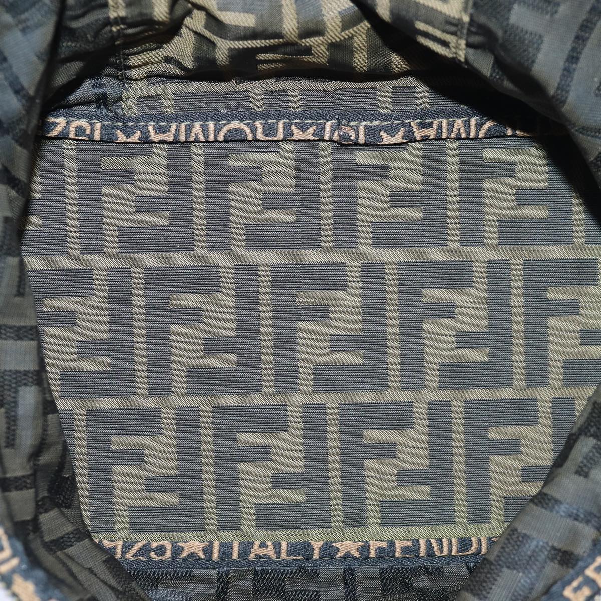 FENDI Zucca Canvas Vanity Pouch Brown Black goldac3179