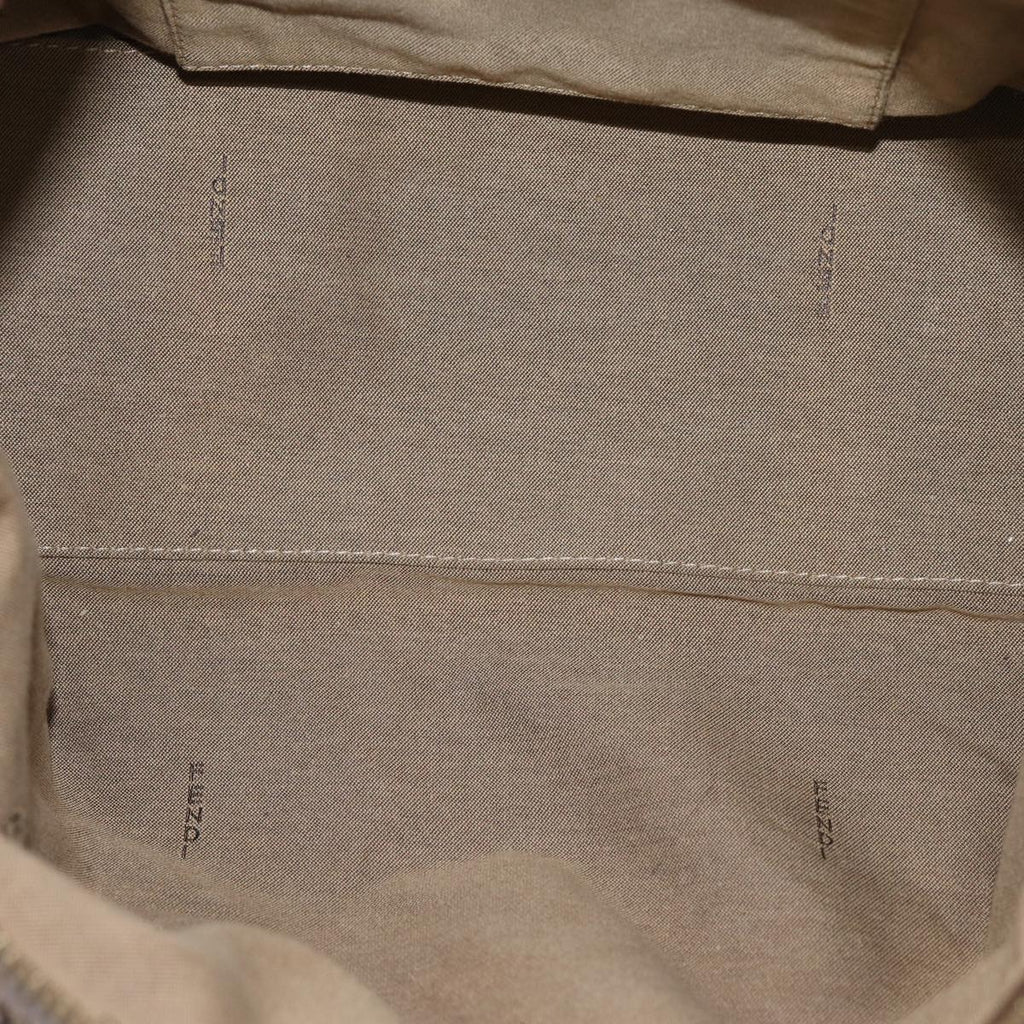 FENDI Zucchino Canvas Shoulder Bag Beige Goldac3210
