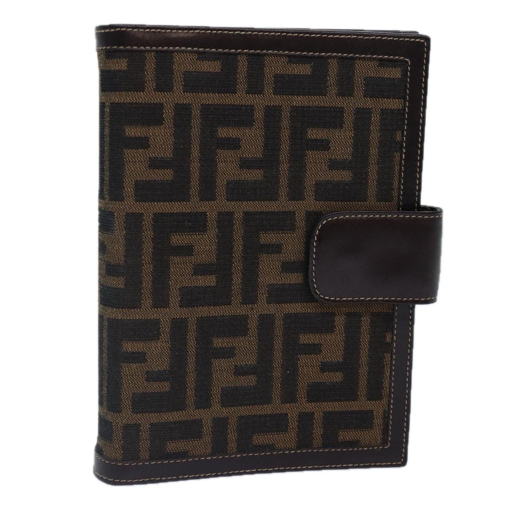 FENDI Zucca Canvas Day Planner Cover Brown Black goldac3226