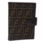 FENDI Zucca Canvas Day Planner Cover Brown Black goldac3226