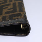 FENDI Zucca Canvas Day Planner Cover Brown Black goldac3226
