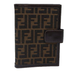 FENDI Zucca Canvas Day Planner Cover Brown Black goldac3226