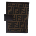 FENDI Zucca Canvas Day Planner Cover Brown Black goldac3226