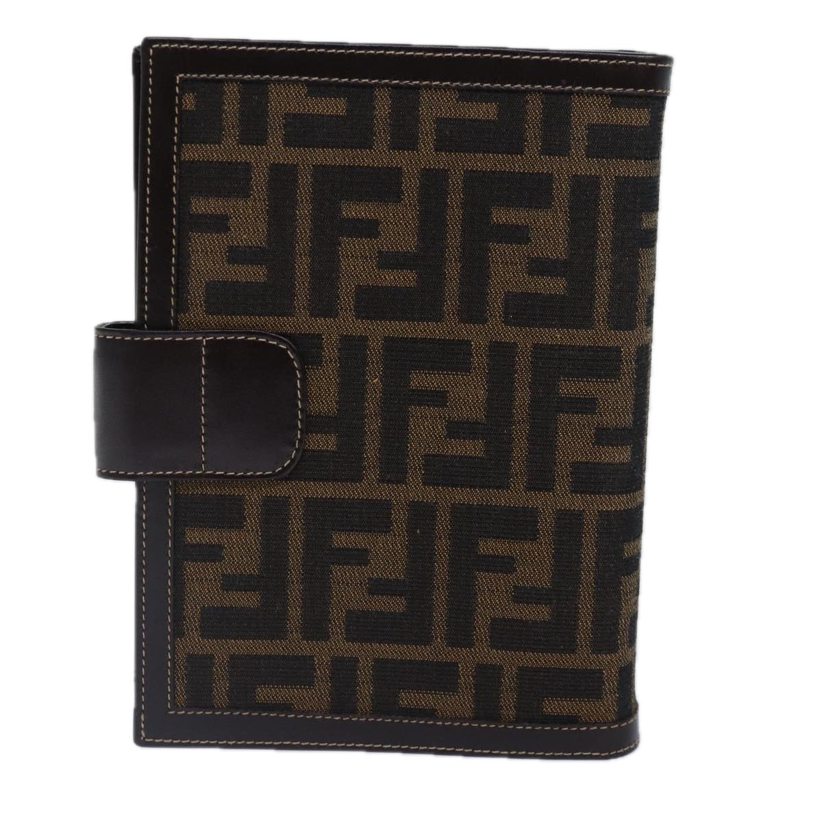 FENDI Zucca Canvas Day Planner Cover Brown Black goldac3226