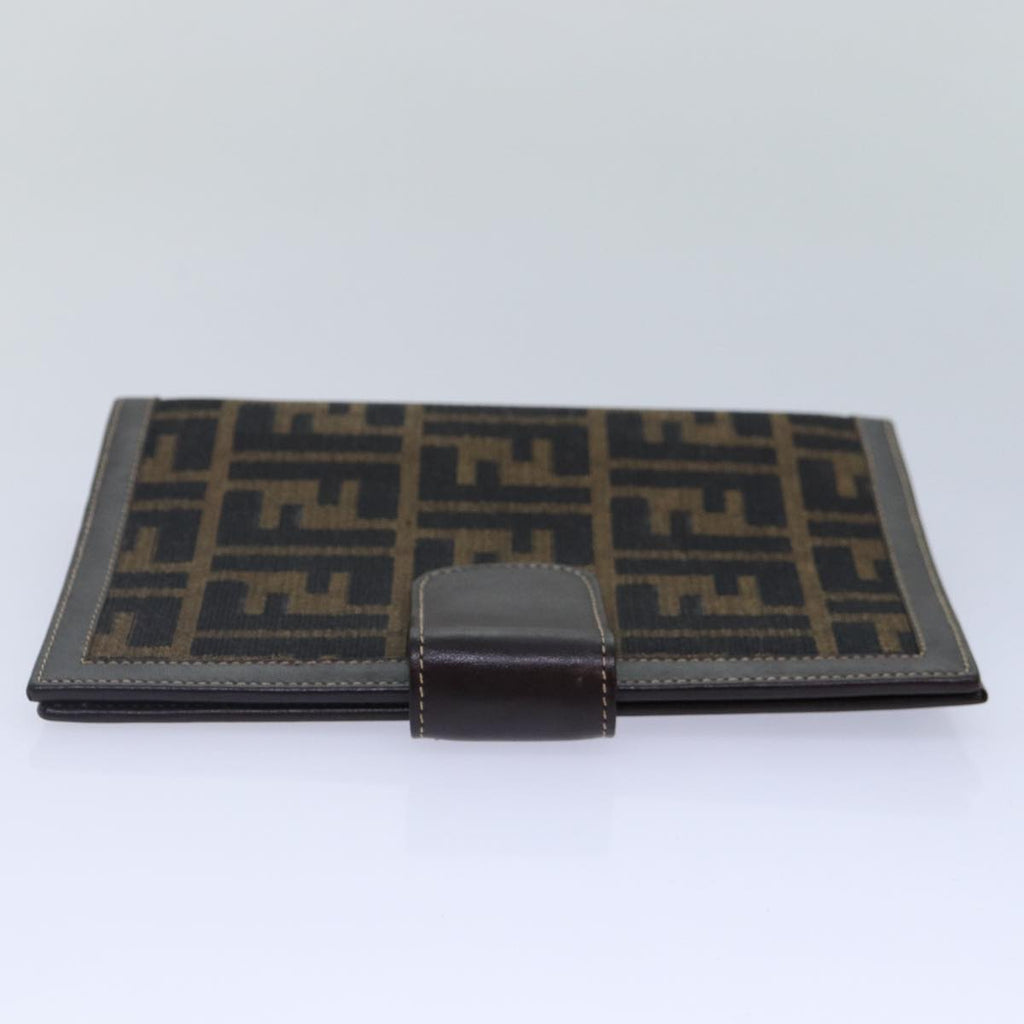 FENDI Zucca Canvas Day Planner Cover Brown Black goldac3226