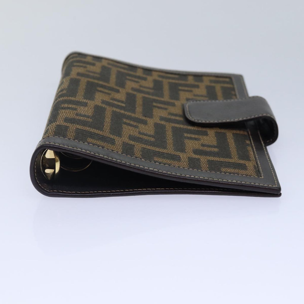 FENDI Zucca Canvas Day Planner Cover Brown Black goldac3226