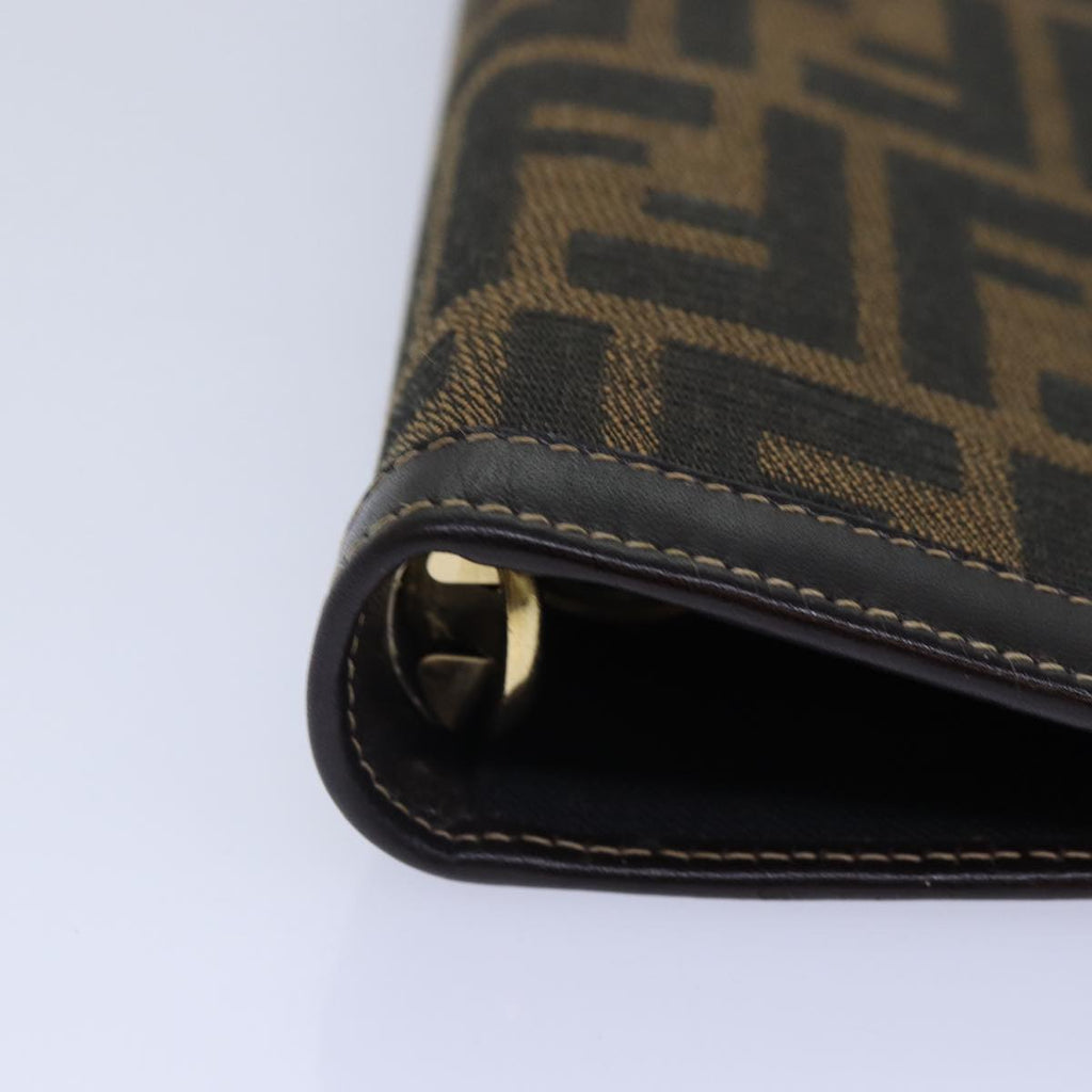 FENDI Zucca Canvas Day Planner Cover Brown Black goldac3226