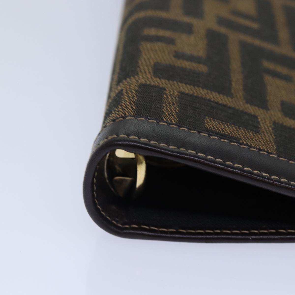 FENDI Zucca Canvas Day Planner Cover Brown Black goldac3226