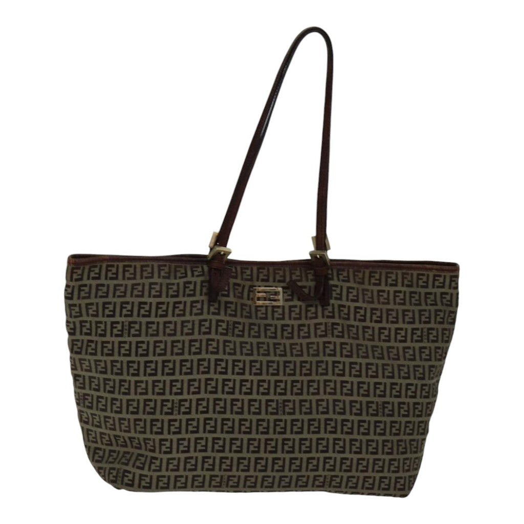 FENDI Zucchino Canvas Tote Bag Beigeac3257