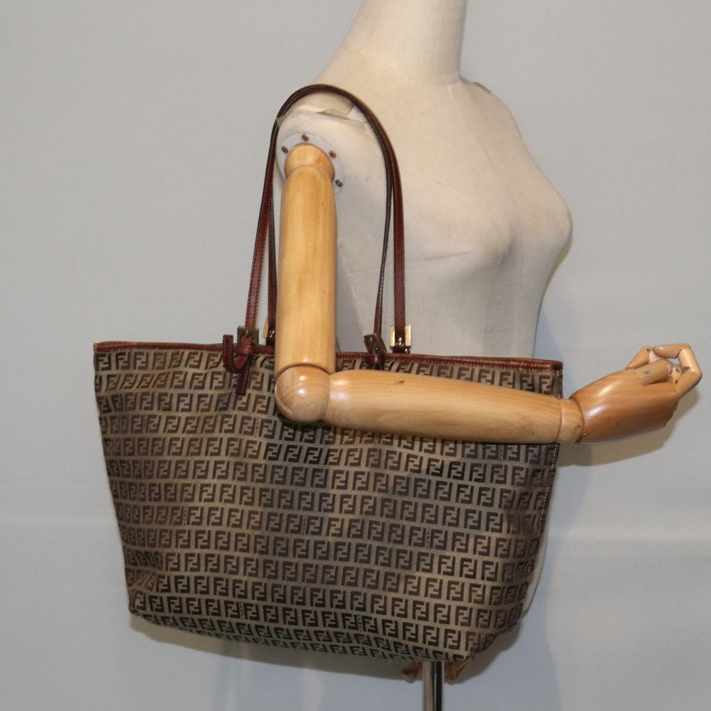 FENDI Zucchino Canvas Tote Bag Beigeac3257