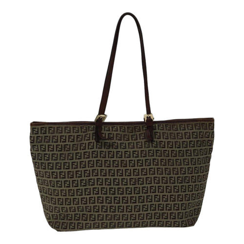 FENDI Zucchino Canvas Tote Bag Beigeac3257