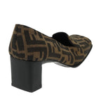 FENDI Zucca Canvas High Heels 36 1/2C Brown Black Purpleac3347