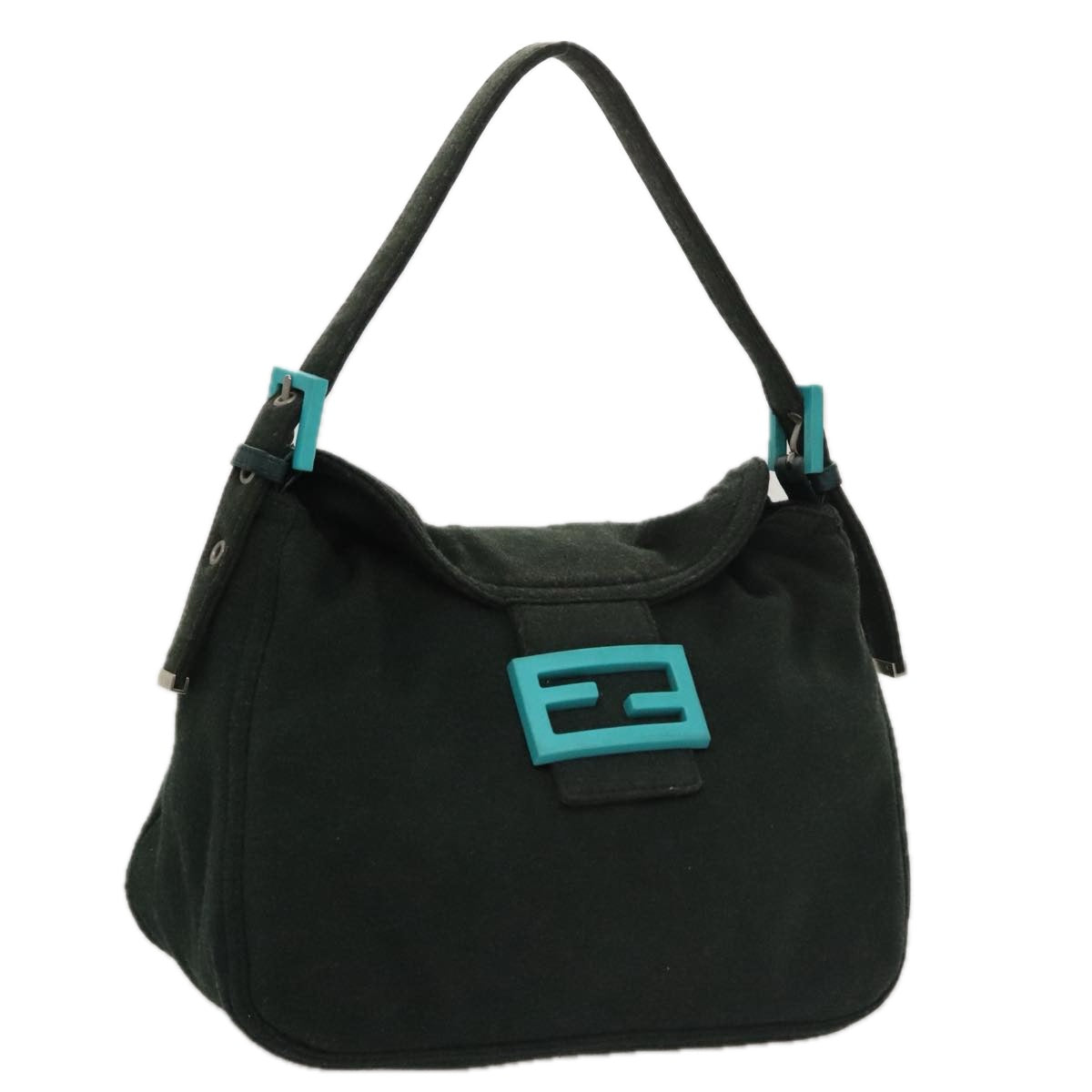 FENDI Mamma Baguette Shoulder Bag Cotton Khakiac3447