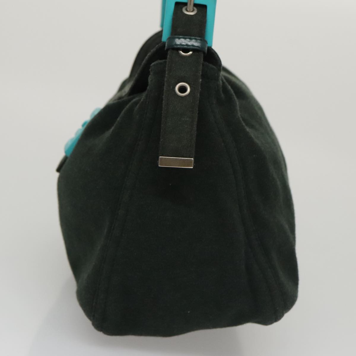 FENDI Mamma Baguette Shoulder Bag Cotton Khakiac3447