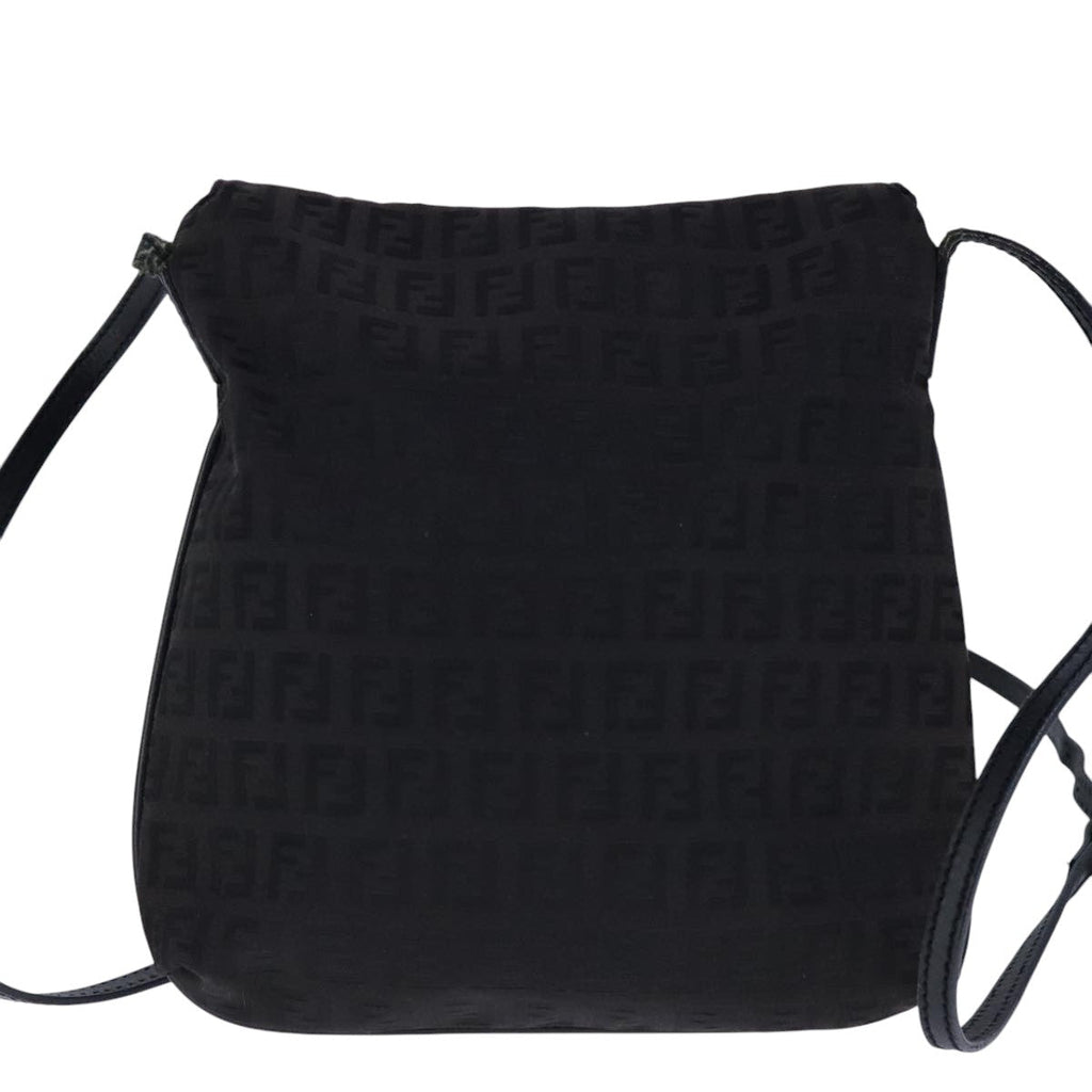 FENDI Zucchino Canvas Mamma Baguette Shoulder Bag Brownac3448