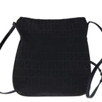 FENDI Zucchino Canvas Mamma Baguette Shoulder Bag Brownac3448