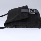 FENDI Zucchino Canvas Mamma Baguette Shoulder Bag Brownac3448