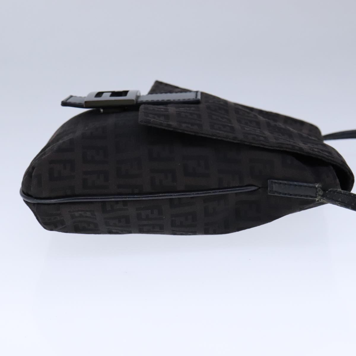 FENDI Zucchino Canvas Mamma Baguette Shoulder Bag Brownac3448