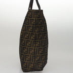 FENDI Zucca Canvas Hand Bag Brown Blackac3512