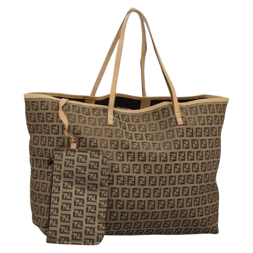 FENDI Zucchino Canvas Tote Bag Beigeac3574
